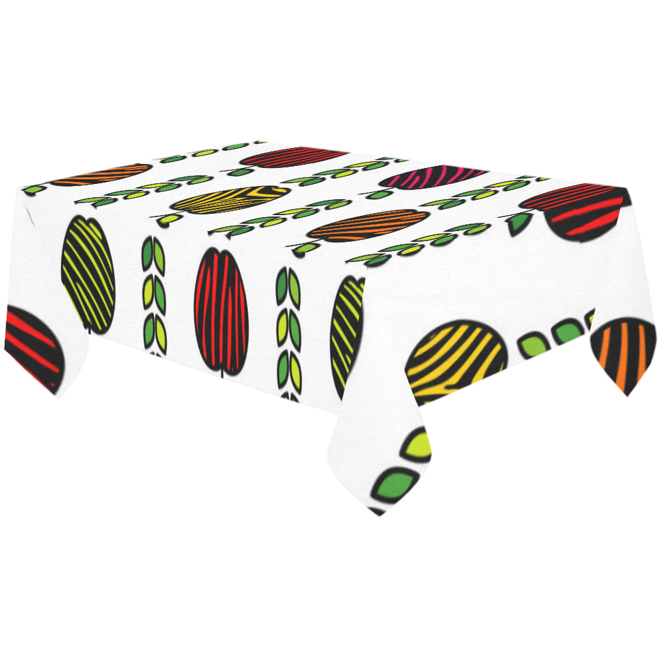 colorful apples leave zebra stripe Tablecloth
