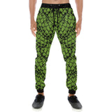 Green hop pattern Unisex Casual Sweatpants