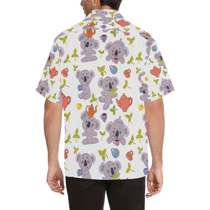 Cute koalas teapots tea Men's All Over Print Hawaiian Shirt