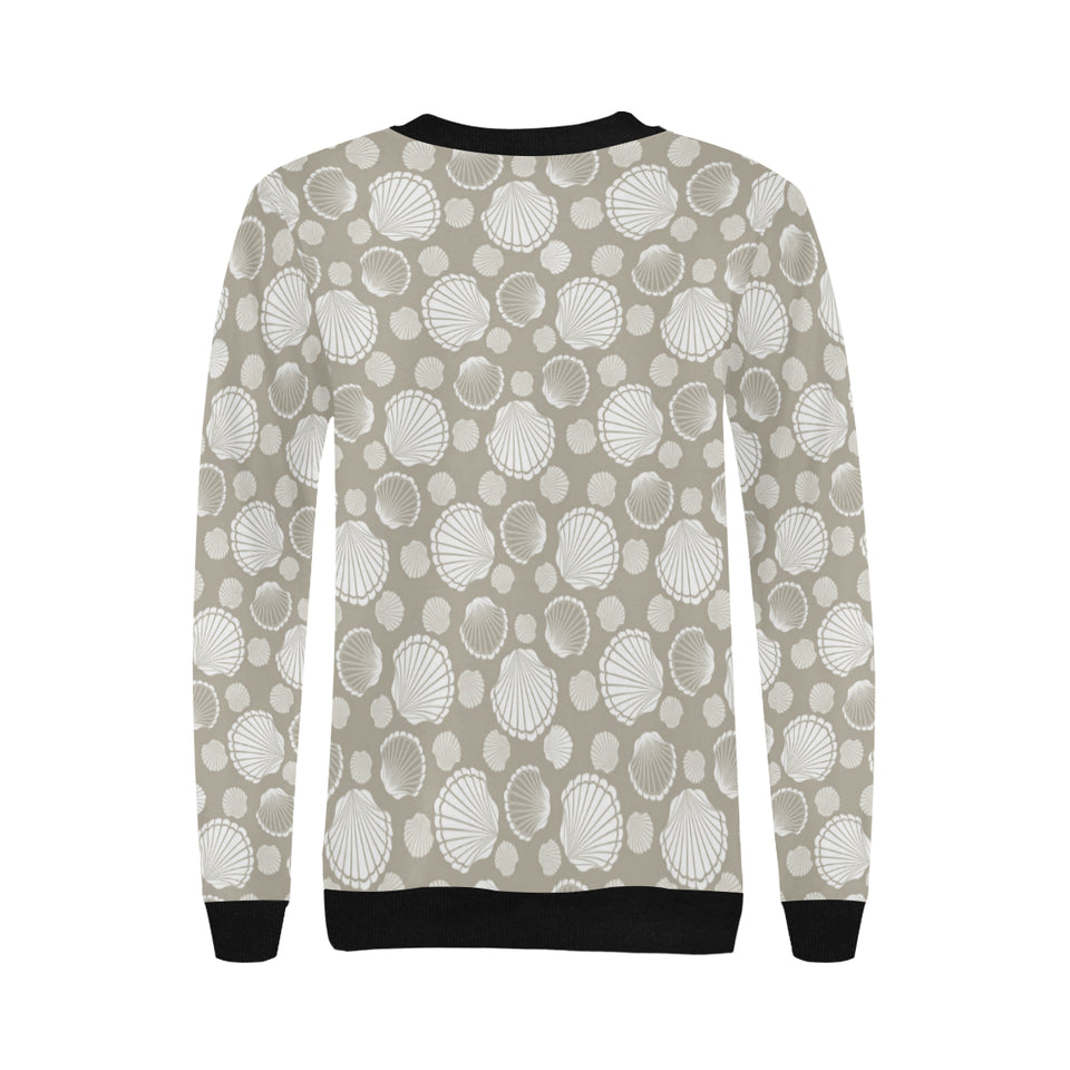 Scallop shell pattern Women's Crew Neck Sweatshirt