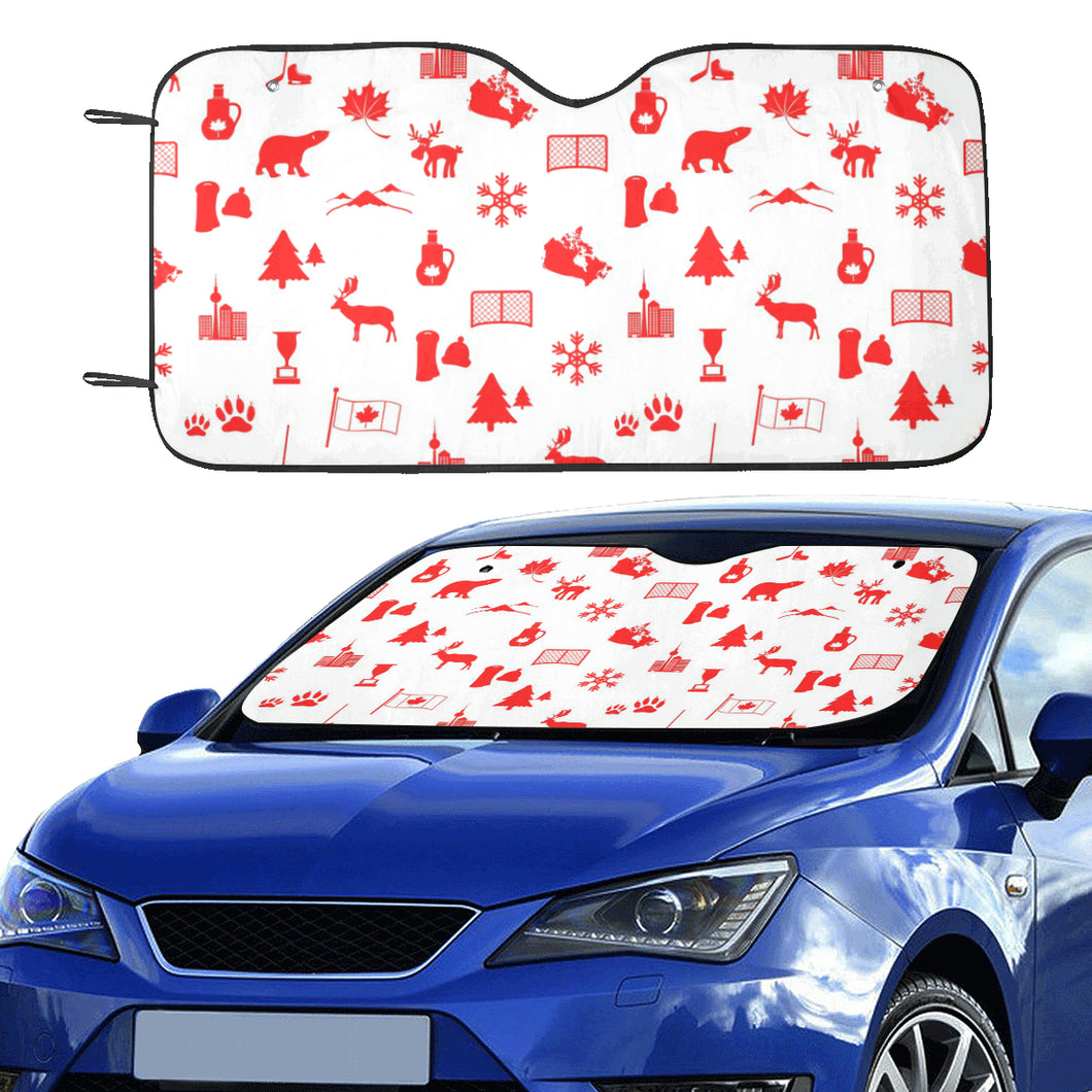 Canada Pattern Print Design 04 Car Sun Shade