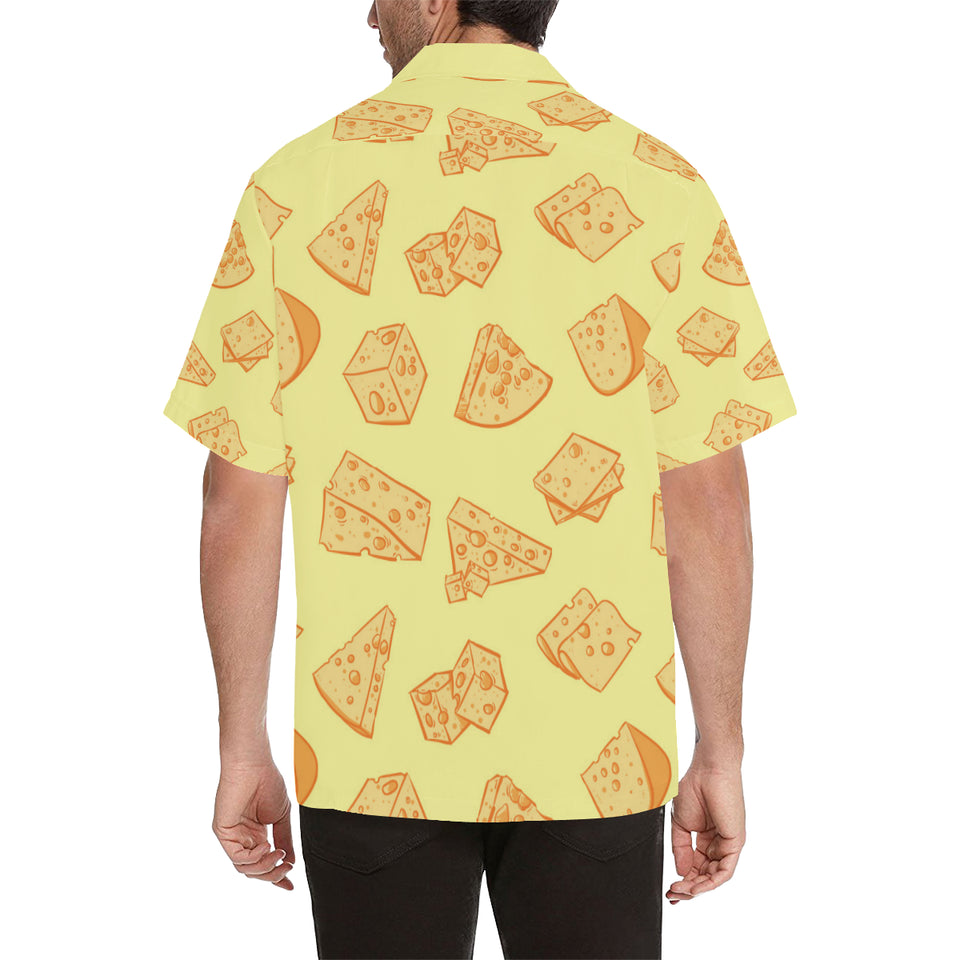 Cheese design pattern Men's All Over Print Hawaiian Shirt