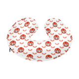 Daruma japanese wooden doll design pattern U-Shaped Travel Neck Pillow