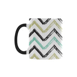 zigzag  chevron paint pattern Morphing Mug Heat Changing Mug
