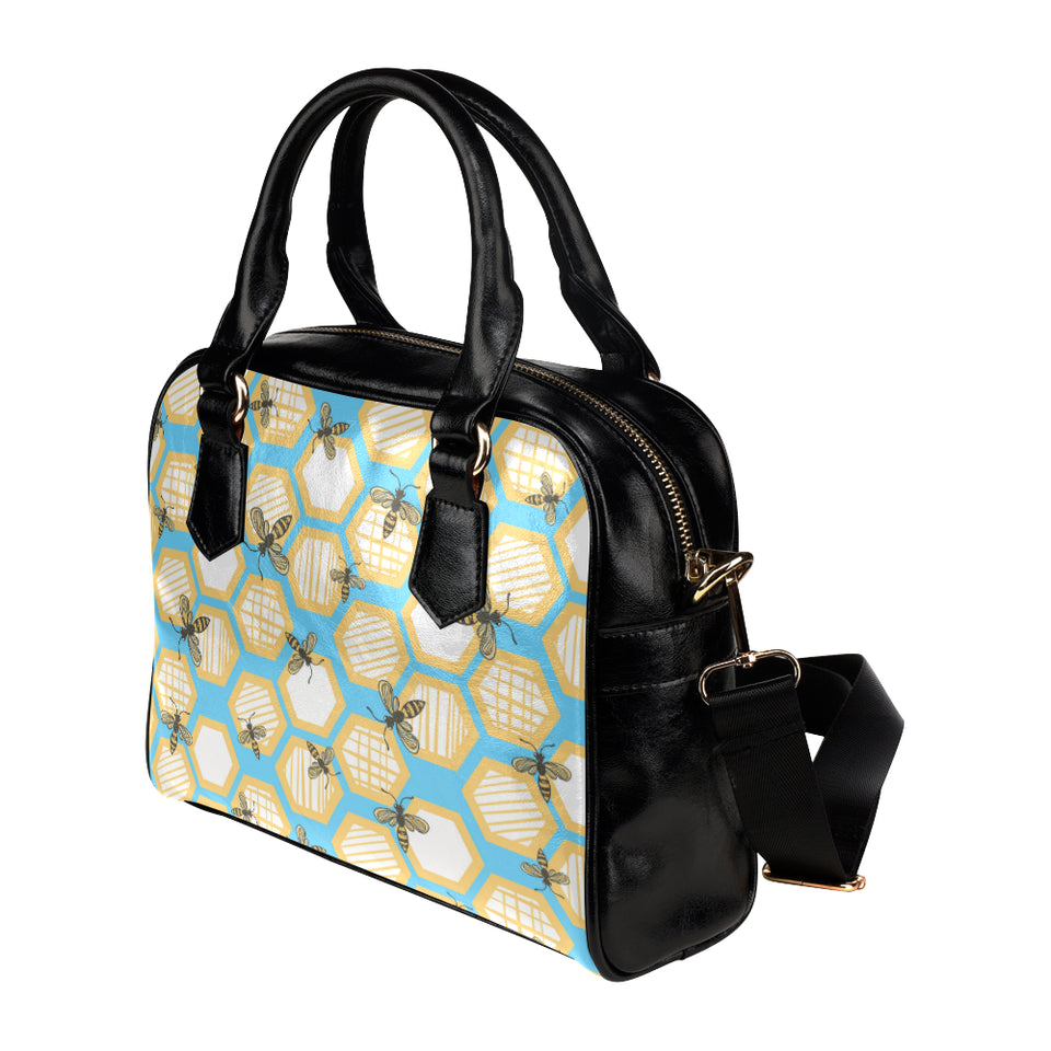 Bee honeycomb pattern Shoulder Handbag