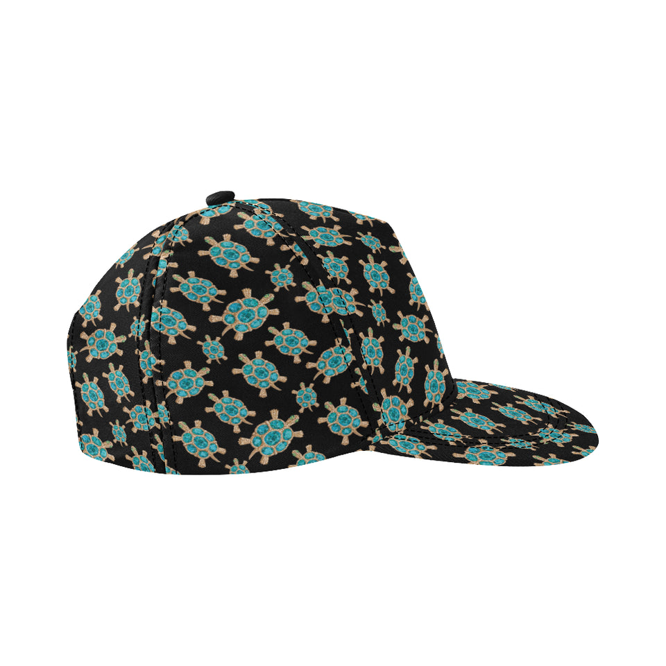 Sea turtle blue stone pattern All Over Print Snapback Cap