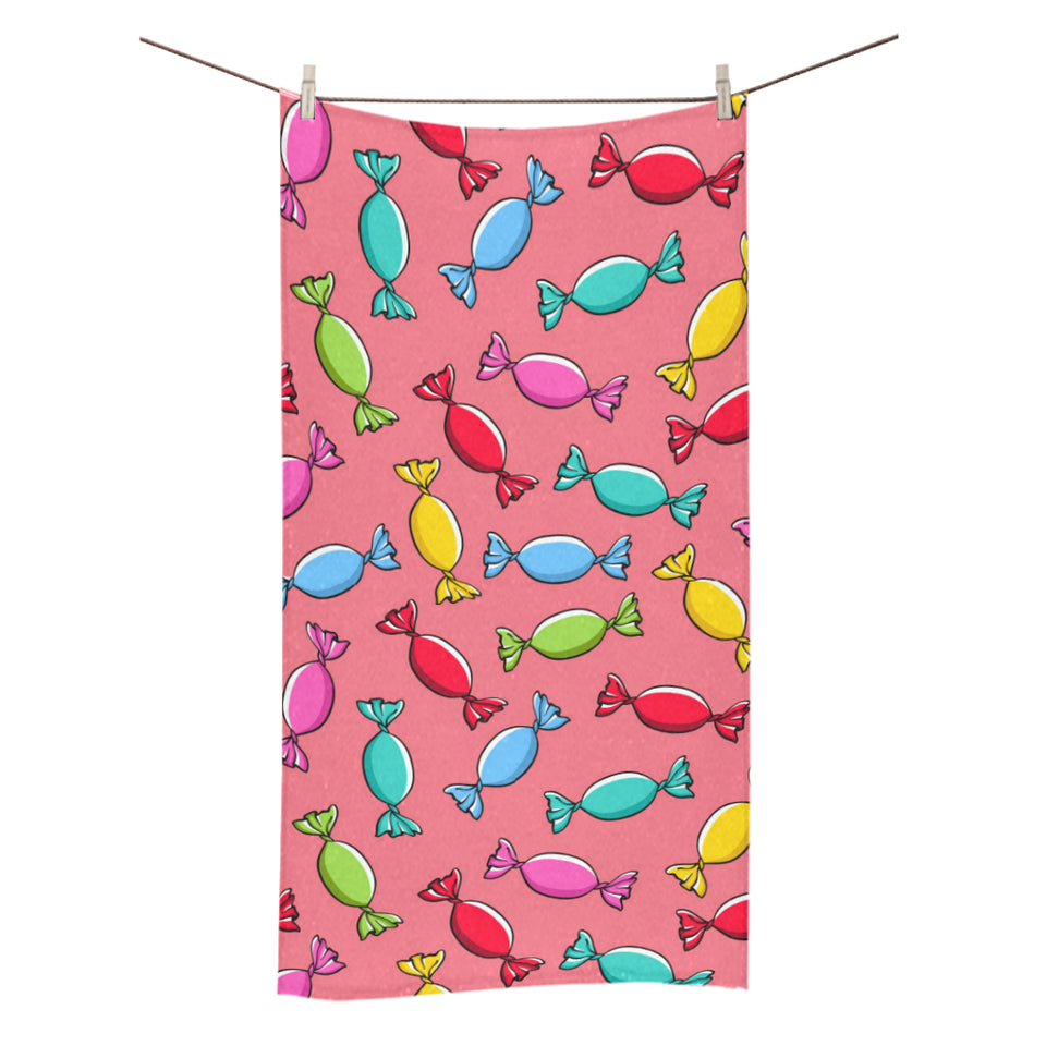 Colorful wrapped candy pattern Bath Towel