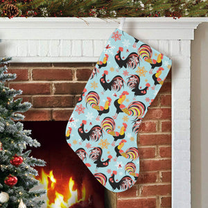 Rooster chicken cock snowfalke Christmas Stocking