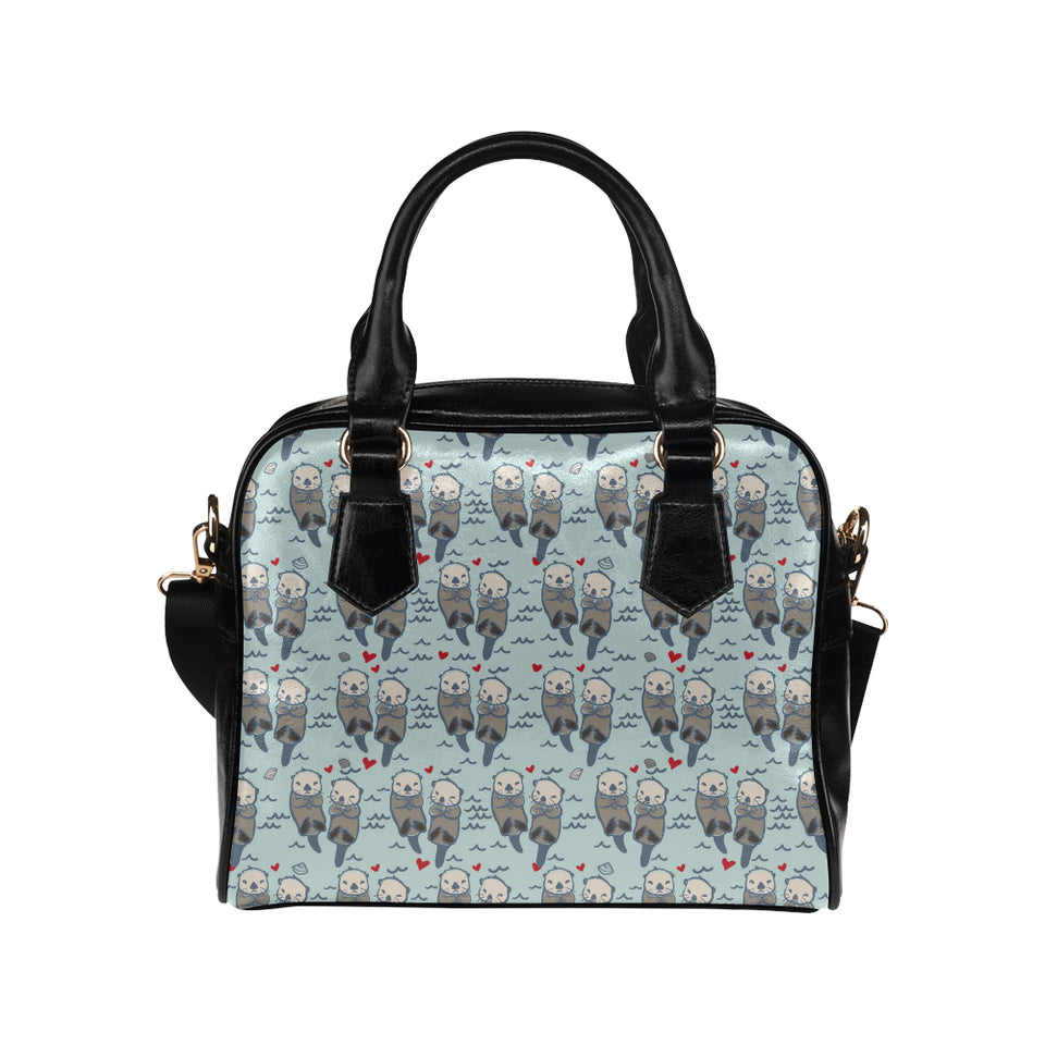 Lovely Sea Otter Pattern Shoulder Handbag