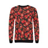 Tomato black background Women's Crew Neck Sweatshirt