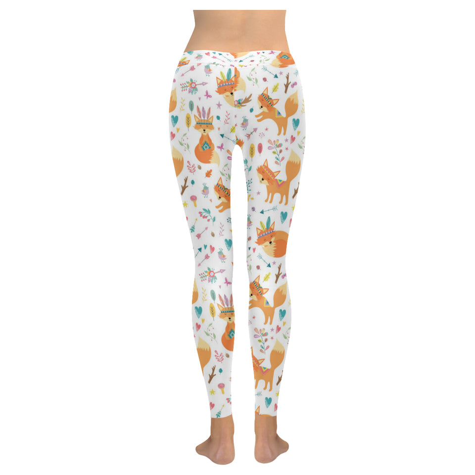 cute tribal fox pattern Women's Legging Fulfilled In US
