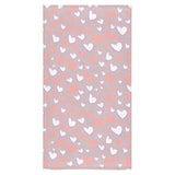 coral white heart pattern Bath Towel