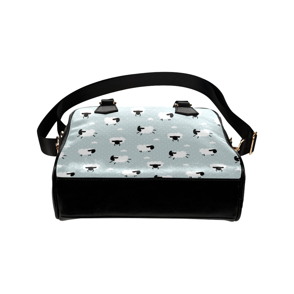 Sheep polka dot cloud pattern Shoulder Handbag