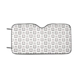 Hippopotamus Pattern Print Design 05 Car Sun Shade