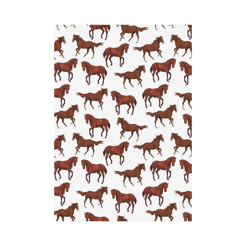 Horses running pattern background House Flag Garden Flag