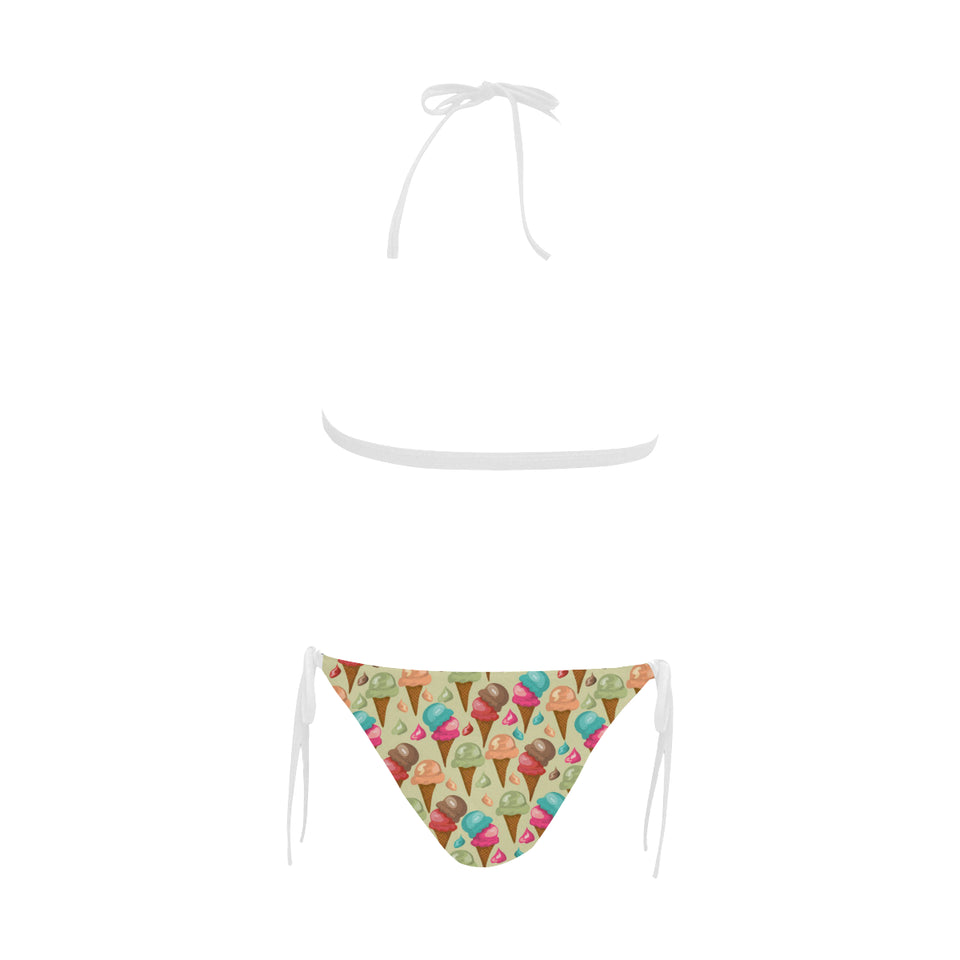 Colorful ice cream pattern Sexy Bikinis Two-Piece Swimsuits
