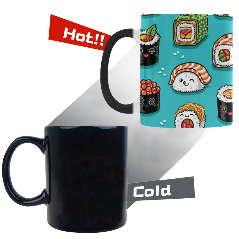 Cute sushi pattern Morphing Mug Heat Changing Mug