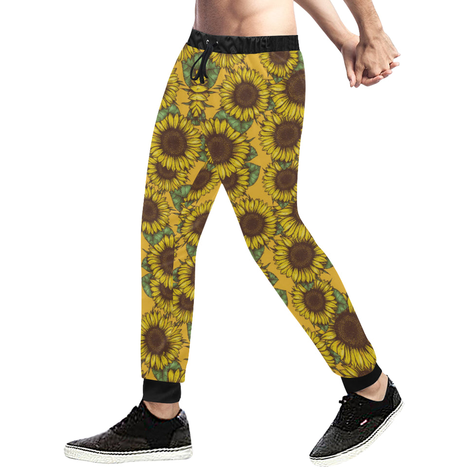Sunflower pattern Unisex Casual Sweatpants