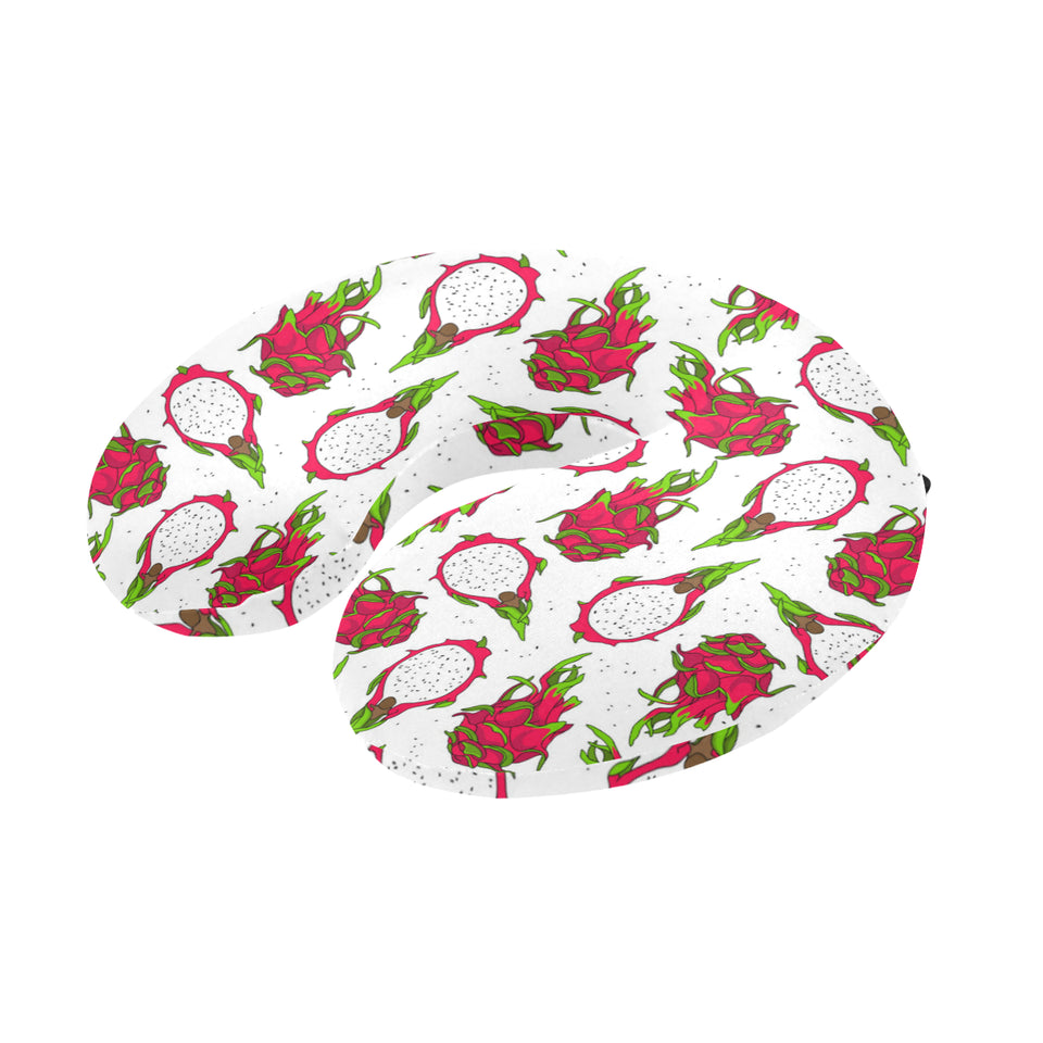 dragon fruits white background U-Shaped Travel Neck Pillow