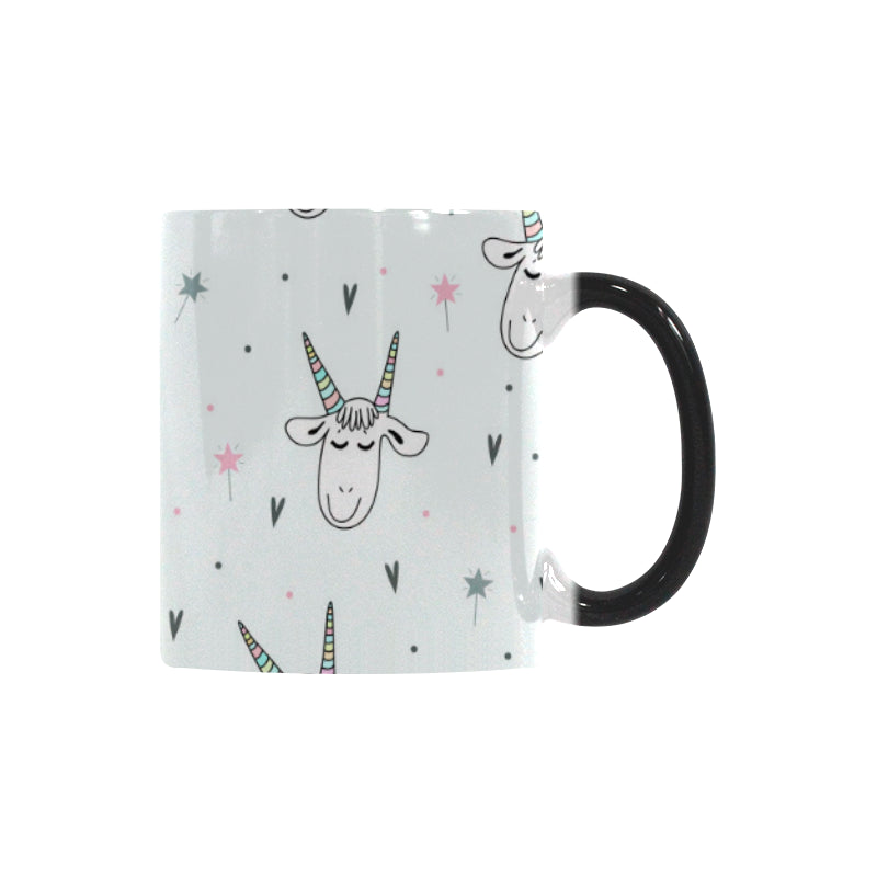 Cute goat design pattern Morphing Mug Heat Changing Mug