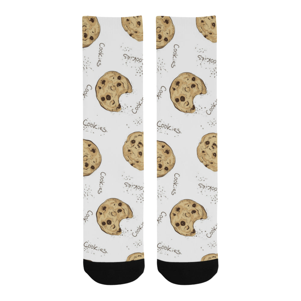 Sketch style cookie pattern Crew Socks