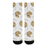 Sketch style cookie pattern Crew Socks