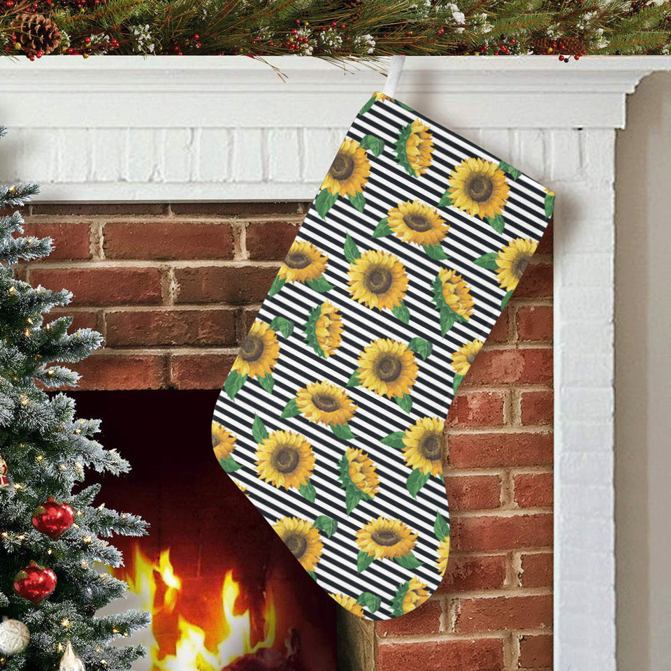 sunflowers ribbon background Christmas Stocking