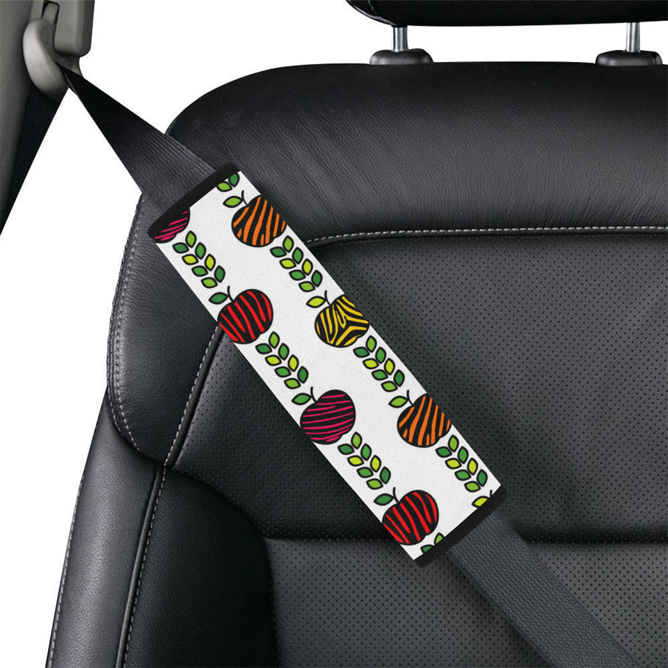 colorful apples leave zebra stripe Car Seat Belt Cover
