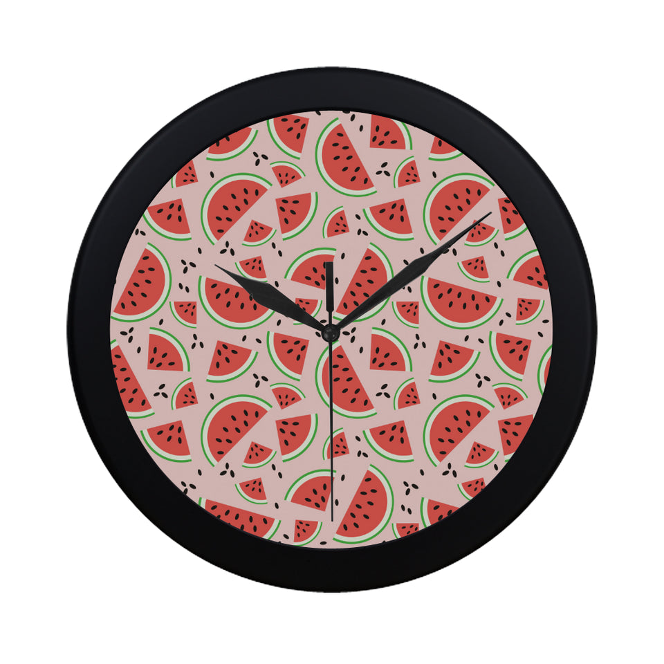 Watermelon pattern Elegant Black Wall Clock