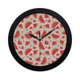 Watermelon pattern Elegant Black Wall Clock