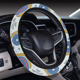Snail Pattern Print Design 05 Car Steering Wheel Cover