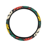 Canabis Marijuana Weed Pattern Print Design 02 Car Steering Wheel Cover