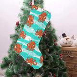 Octopuses sea wave background Christmas Stocking