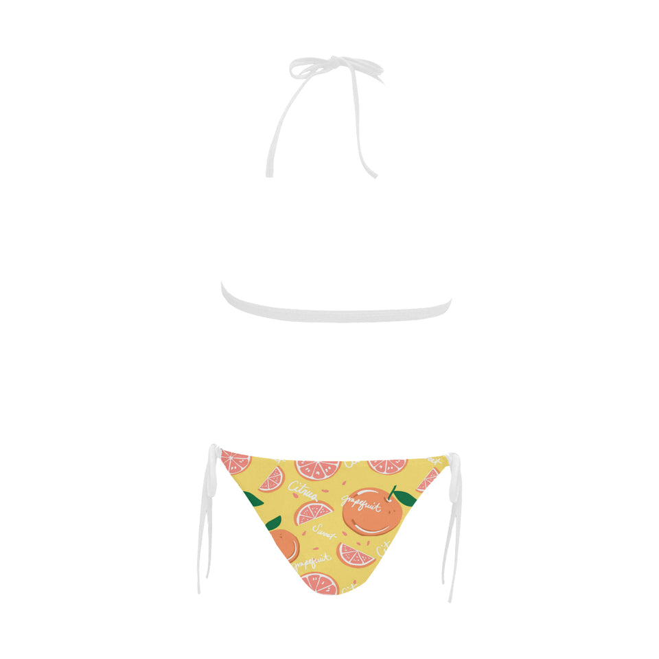Grapefruit yellow background Sexy Bikinis Two-Piece Swimsuits