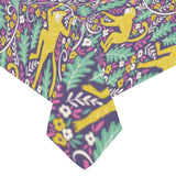 Cute yellow monkey leaves pattern Tablecloth