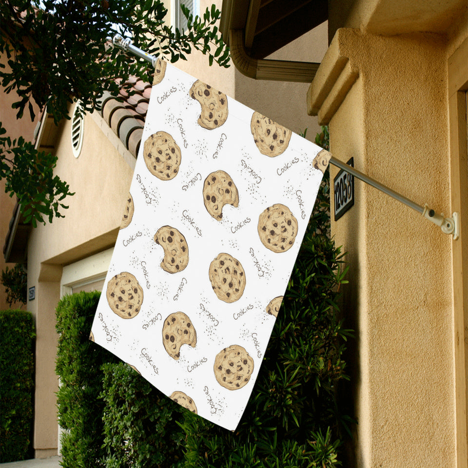 Sketch style cookie pattern House Flag Garden Flag