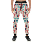 Red Blue guitar pattern Unisex Casual Sweatpants