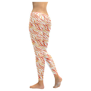 Fire flame watercolor pattern Women's Legging Fulfilled In US