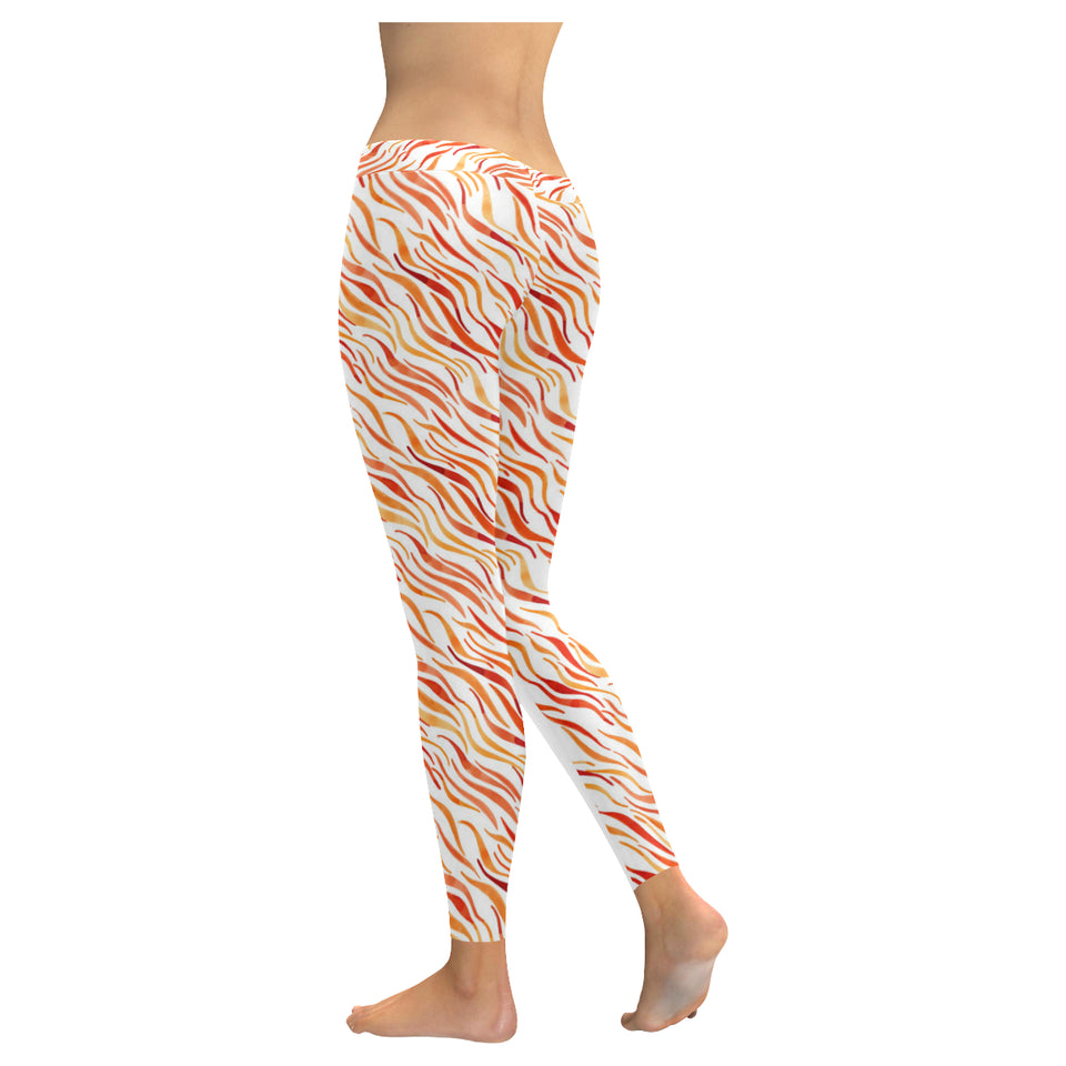 Fire flame watercolor pattern Women's Legging Fulfilled In US