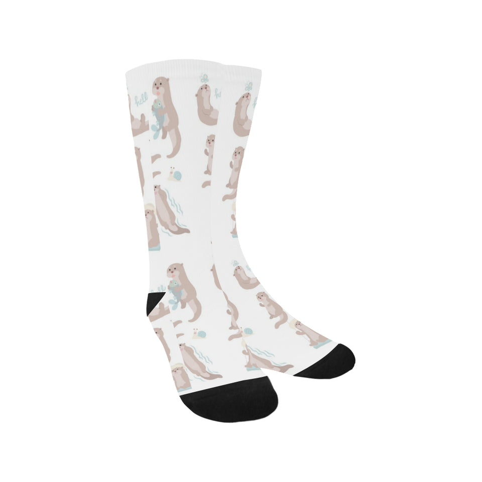 Cute sea otters pattern Crew Socks