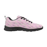 Lavender pattern pink background Women's Sneaker Shoes