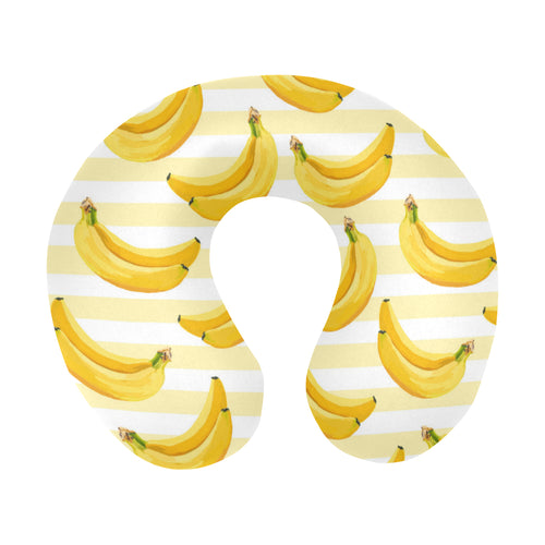 Banana pattern blackground U-Shaped Travel Neck Pillow