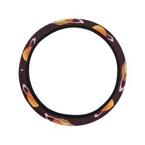 Hamburger Pattern Print Design 05 Car Steering Wheel Cover