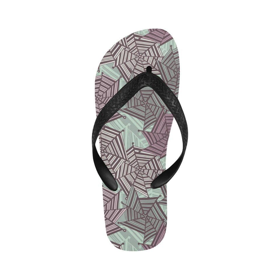 Spider web cobweb design color pattern Unisex Flip Flops