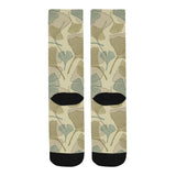 Ginkgo leaves design pattern Crew Socks