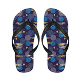 Blue japanese pattern cloud wave flower Unisex Flip Flops