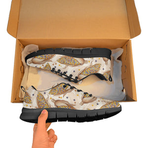 Corn Pattern Print Design 03 Men's Breathable Sneakers ( Model 055)
