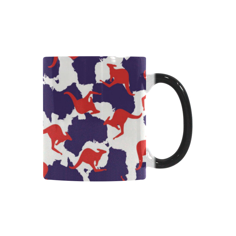 Kangaroo Australian pattern Morphing Mug Heat Changing Mug