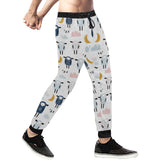 Cute sleeping sheep moon cloud pattern Unisex Casual Sweatpants