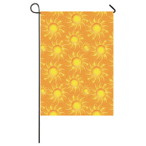 Sun orange background House Flag Garden Flag